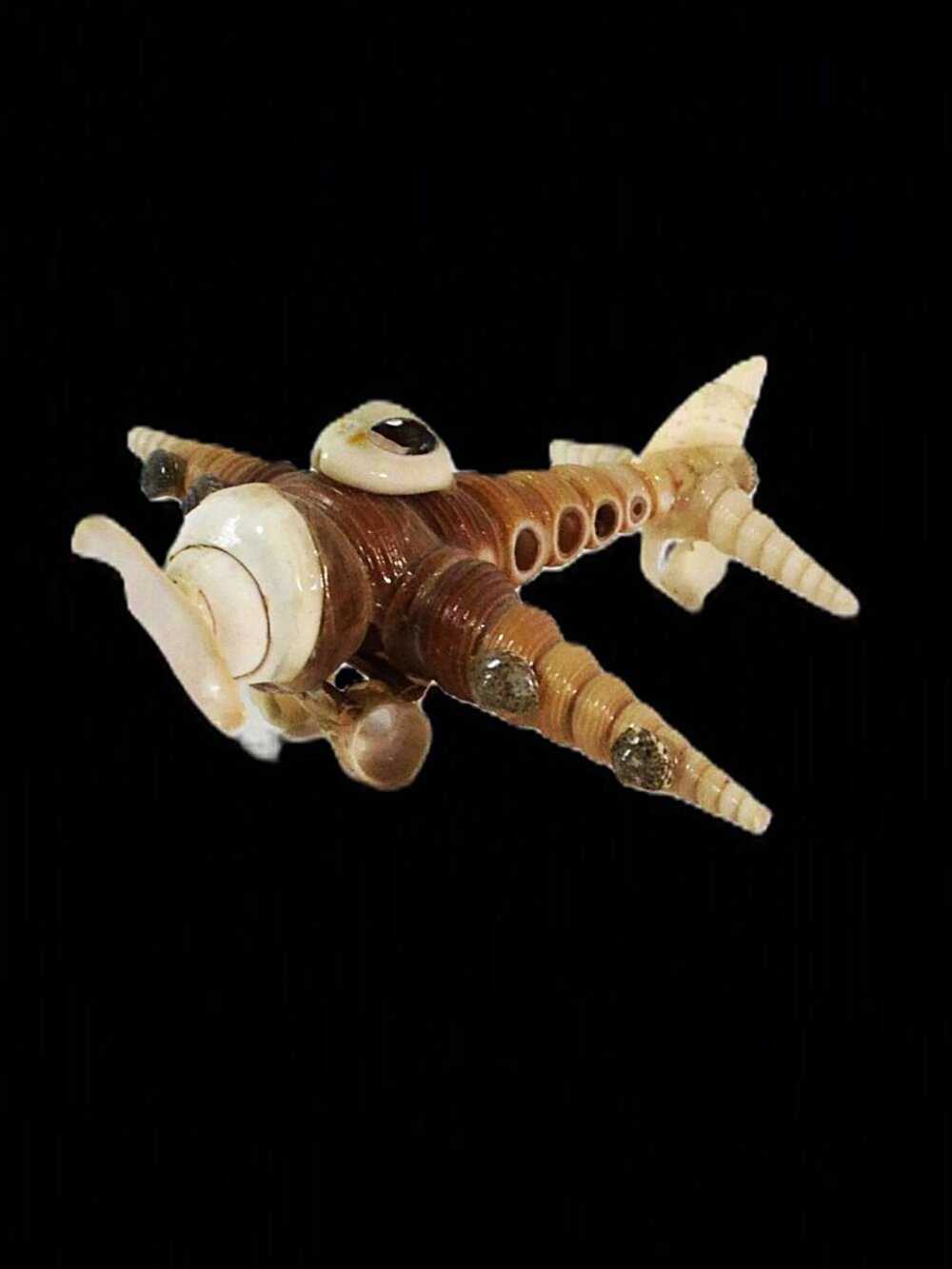 Unique Handmade Seashell Airplane Nautical Beach Decor